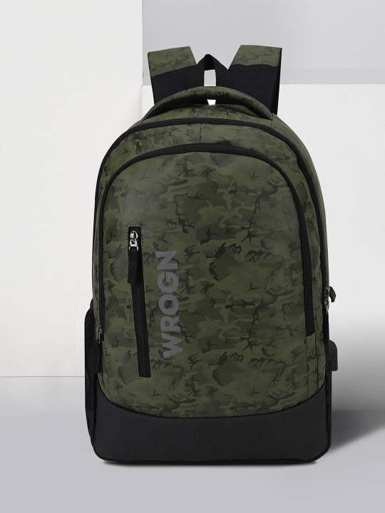 unisex brand logo printed backpack