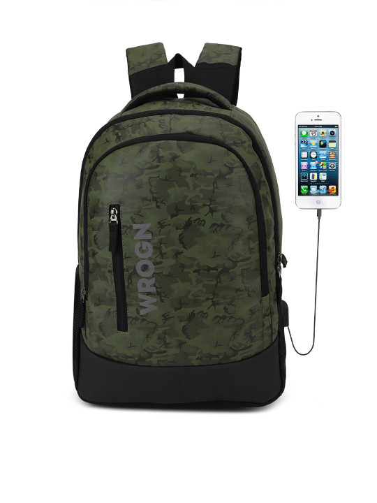 unisex brand logo printed backpack