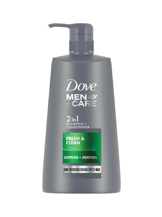 Dove Men +Care Fresh & Clean 2-in-1 Shampoo + Conditioner with Caffeine & Menthol – 650ml