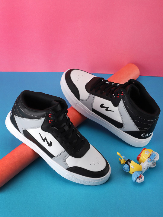 Campus Men Stack Colourblocked Mid-Top Sneakers