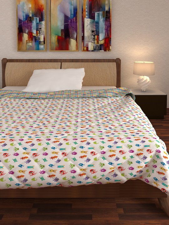 White Heavy Winter 120 GSM Single Bed Comforter