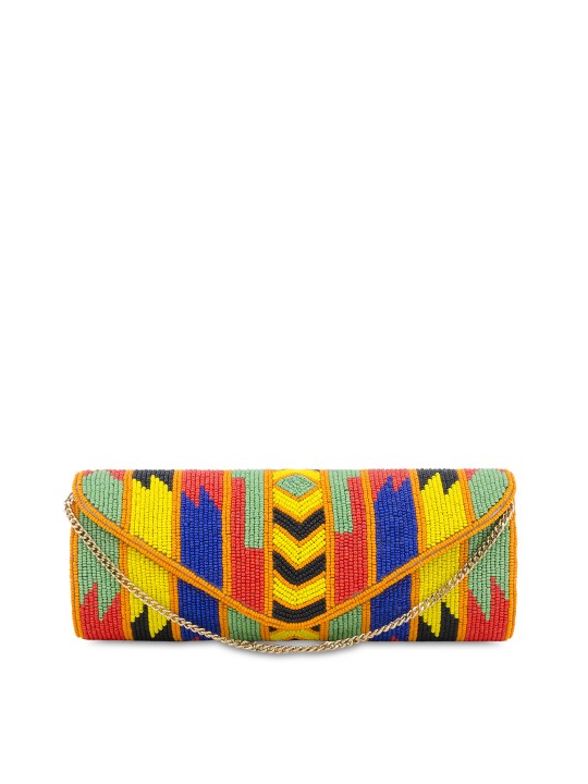 Multicoloured Embellished Clutch