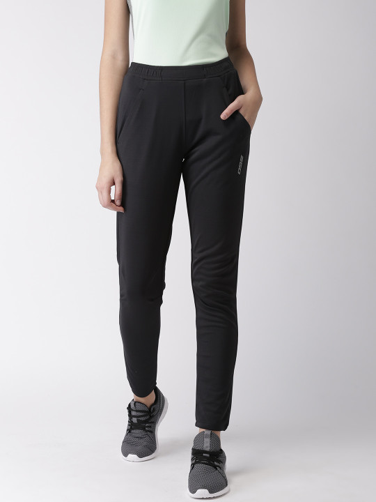 Women Black Running Track Pant M