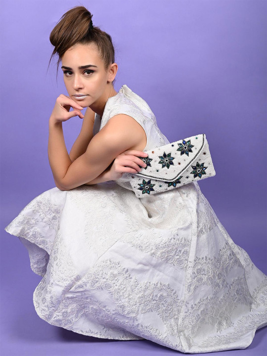 ODETTE Embellished Envelope Clutch