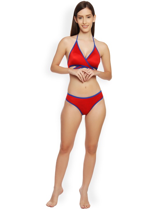 Red Halter Lingerie Set BBAPLIN47841_40 32B