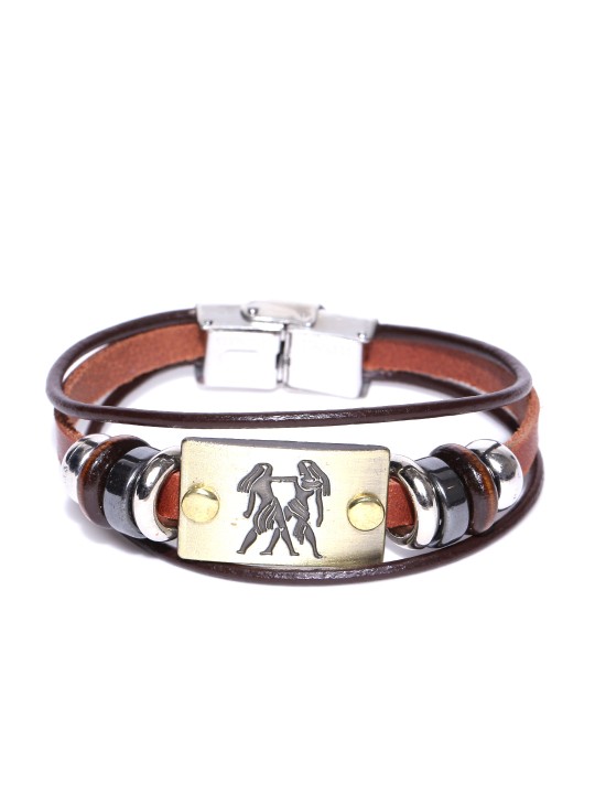 Unisex Brown Gemini Multistranded Bracelet