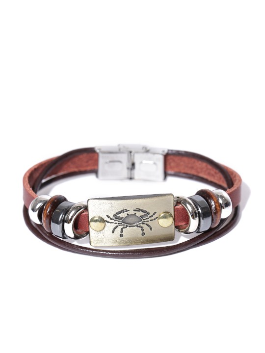 Unisex Brown & Gold-Toned Multistranded Bracelet