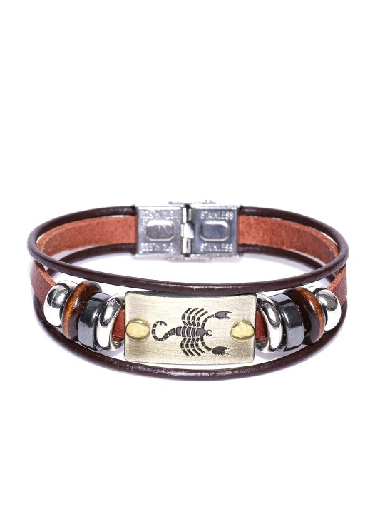 Unisex Brown Multistranded Bracelet