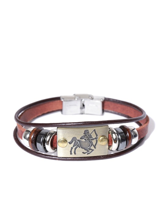 Unisex Brown & Gold-Toned Multistranded Bracelet