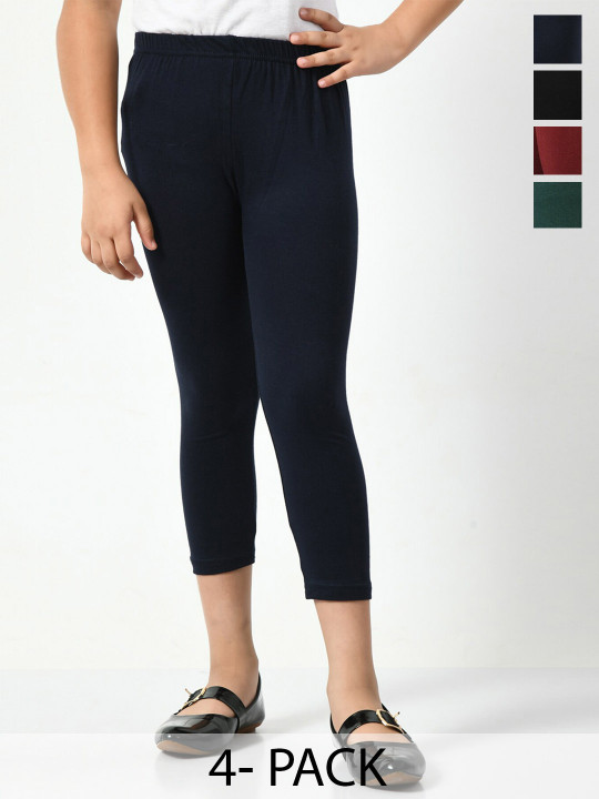 BAESD Girls Pack Of 4 Mid-Rise Capris