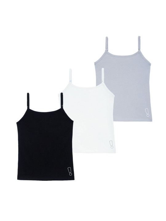 You Got Plan B Girls Pack Of 3 Lightly-Padded Camisoles