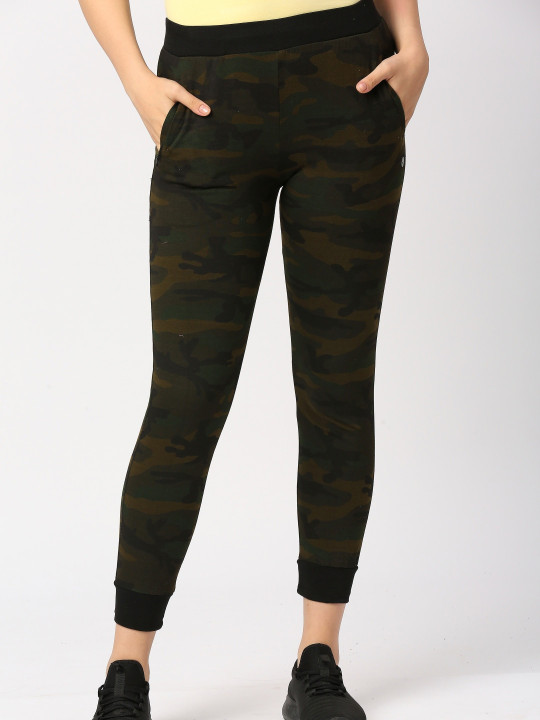 Lovable Sport Women Camouflage Printed Pure Cotton Joggers