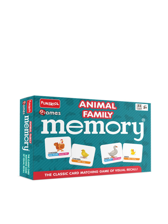 Animal Family Memory Card Game For 3+ Years