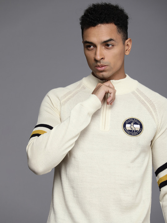Allen Solly Brand Logo Applique Detailed Pullover