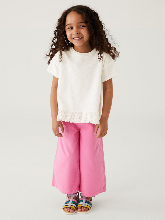 Marks & Spencer Pure Cotton Frill Top