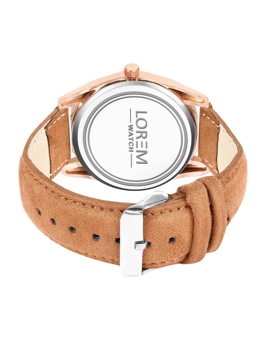 men textured dial & straps regular analogue watch lr84-fz