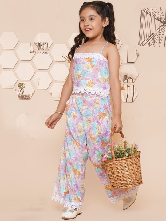 Modish Couture Girls Printed Pure Cotton Clothing Set