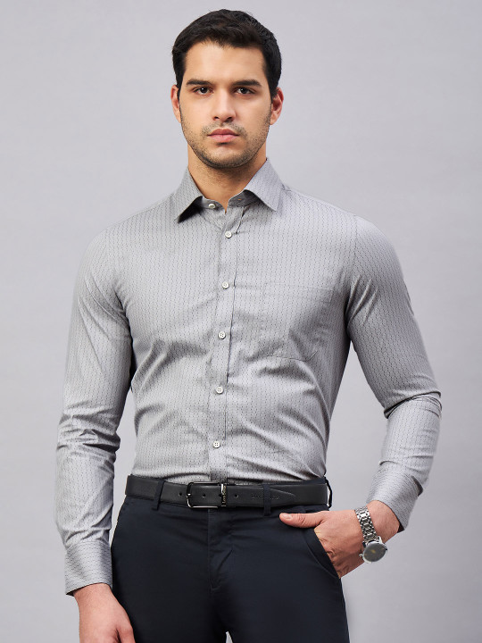 LOUIS STITCH Comfort Micro Ditsy Printed Cotton Formal Shirt