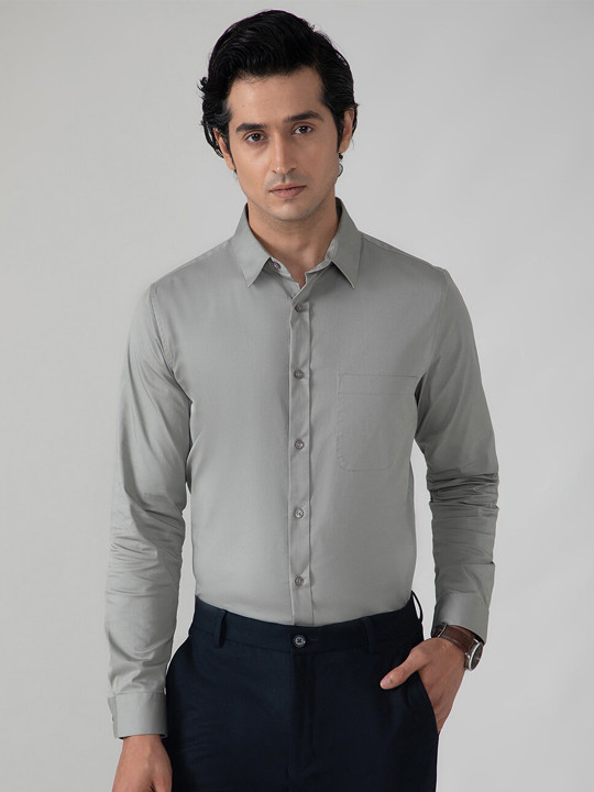 SUBTRACT Spread Collar Slim Fit Formal Shirt