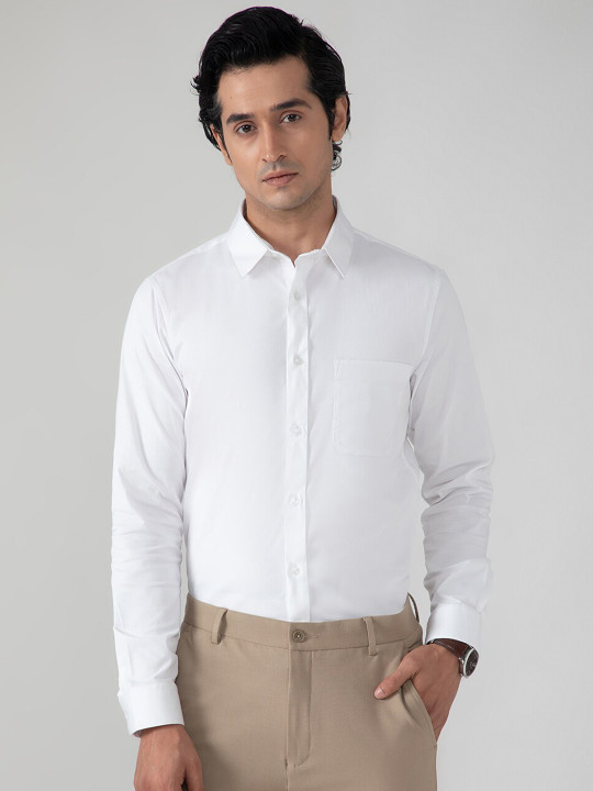 SUBTRACT Spread Collar Slim Fit Formal Shirt