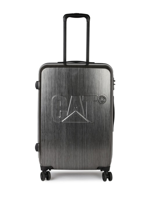 Unisex metal-Toned Embossed Caterpillar 24" Medium Checkin Hardsided Suitcase