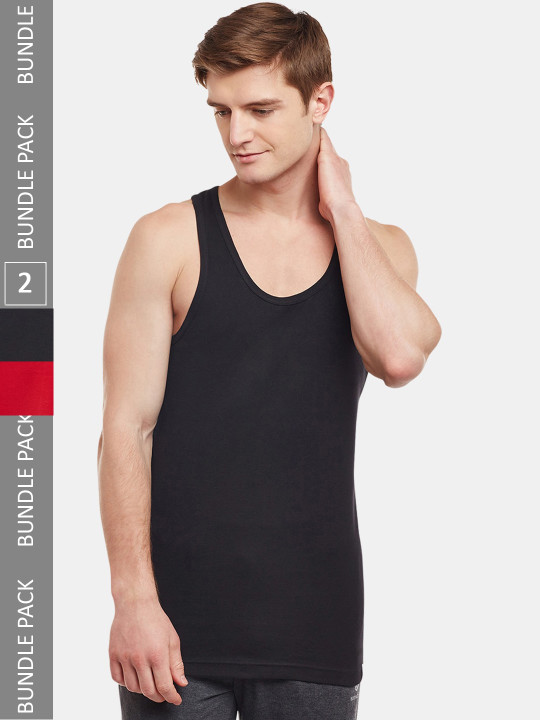 BODYX Pack Of 2 Pure Cotton Innerwear Vests