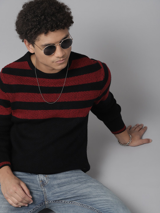 Roadster The Lifestyle Co. Striped Acrylic Pullover