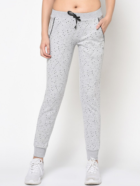 FEMEA Women Polka Dots Printed Cotton Joggers