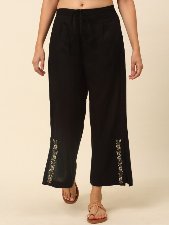 Laado - Pamper Yourself Women Black Palazzos