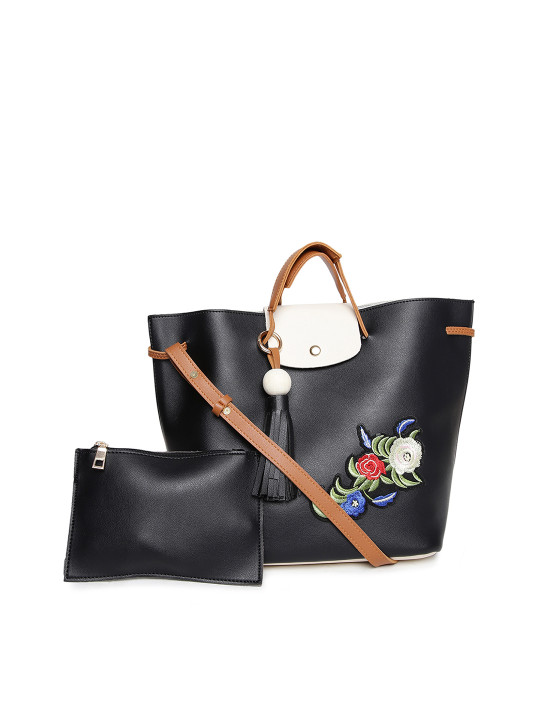 Cream-Coloured Solid Shoulder Bag 