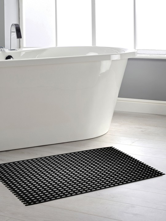 Black PVC Anti-Slip Shower Mat