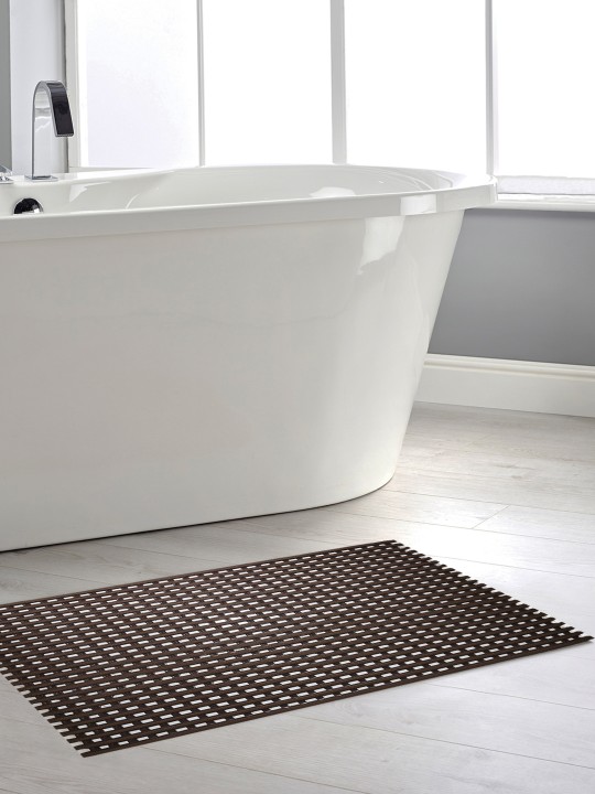 Brown PVC Anti-Slip Shower Mat