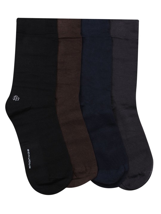 Men Pack of 4 Assorted Calf-Length Socks