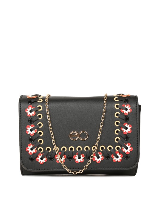 Black Textured Clutch