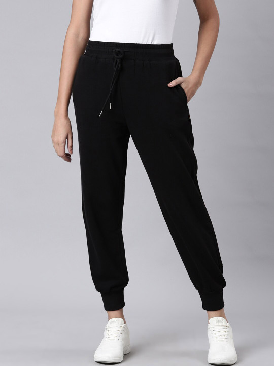 SHOWOFFFF Women Mid-Rise Cotton Track Pants