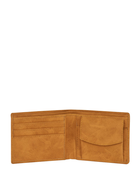 men leather two fold wallet