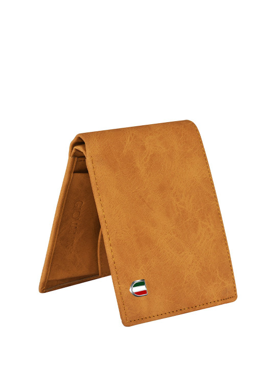 men leather two fold wallet