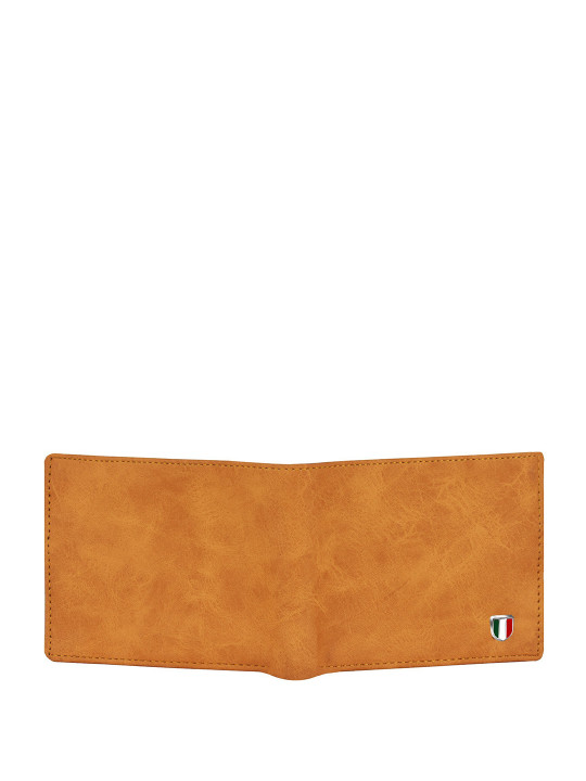 men leather two fold wallet