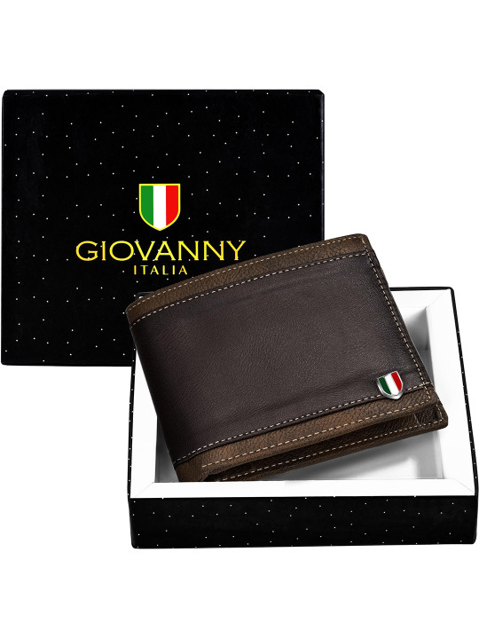 men leather two fold wallet