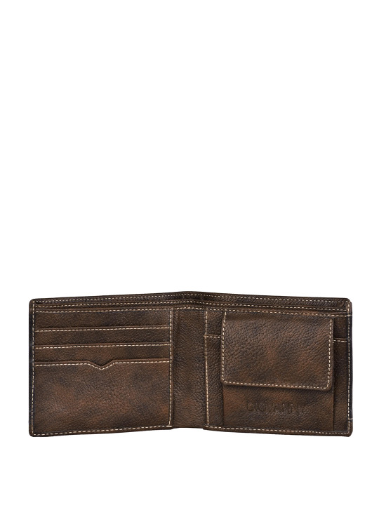 men leather two fold wallet