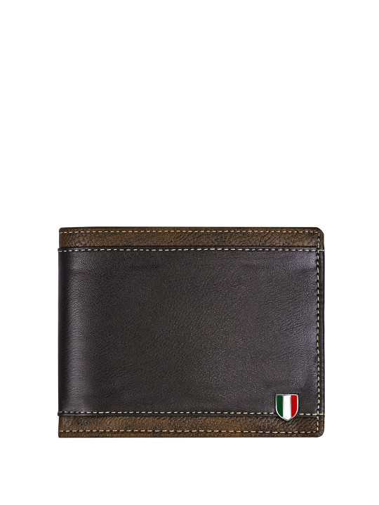 men leather two fold wallet