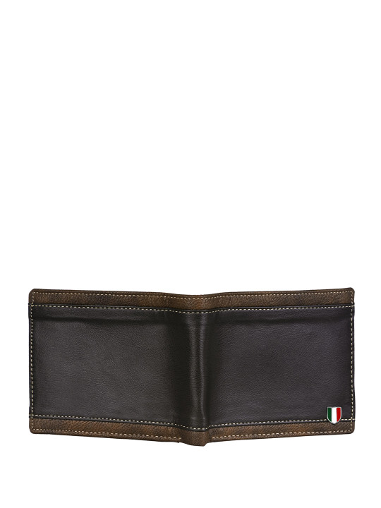 men leather two fold wallet