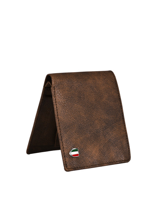 men leather two fold wallet