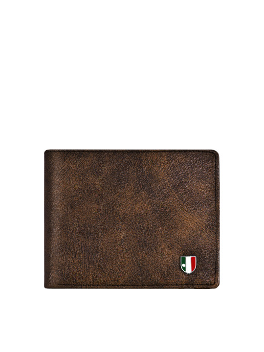 men leather two fold wallet