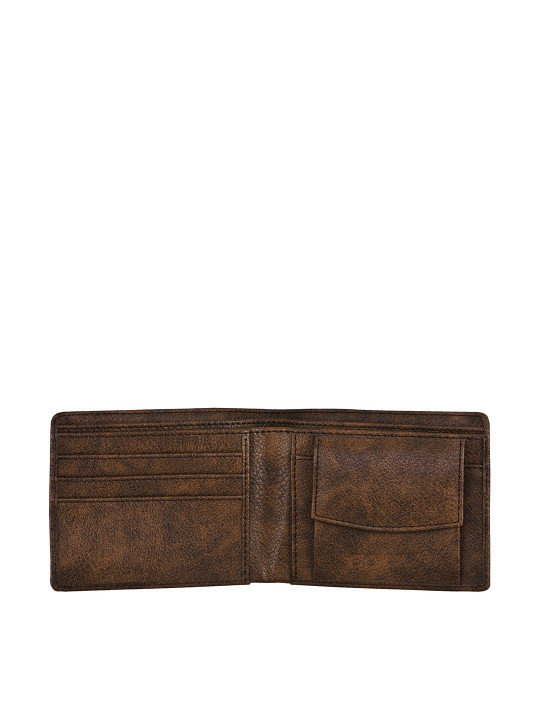 men leather two fold wallet