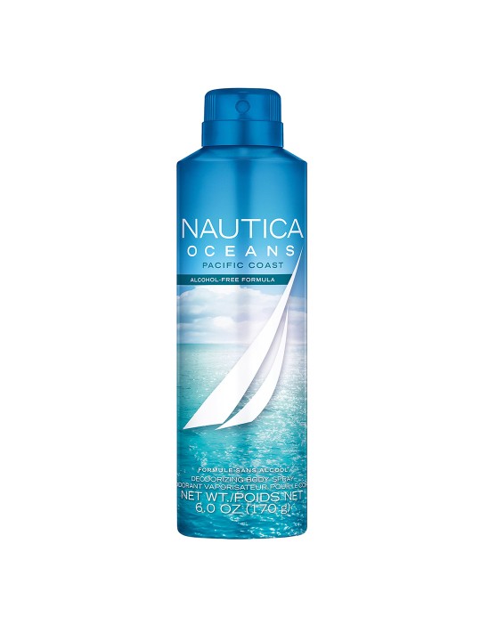 Nautica Men Oceans Pacific Coast Alcohol-Free Deodorizing Body Spray – 170g (150ml)