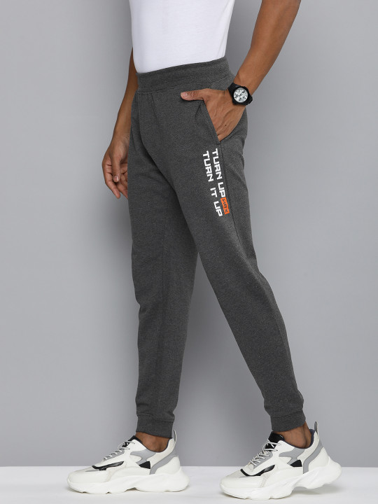 HRX by Hrithik Roshan Men Lifestyle Typography Printed Terry Joggers
