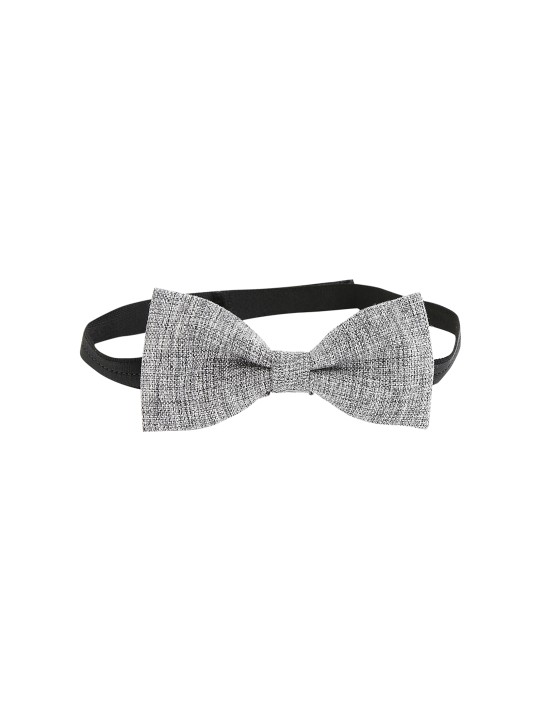 Grey Solid Bow Tie