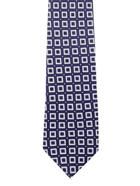 Blue Printed Broad Tie