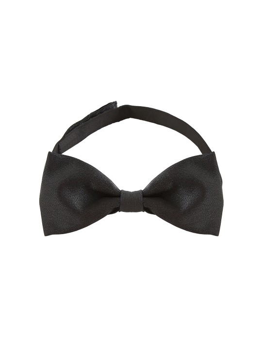 Black Solid Bow Tie